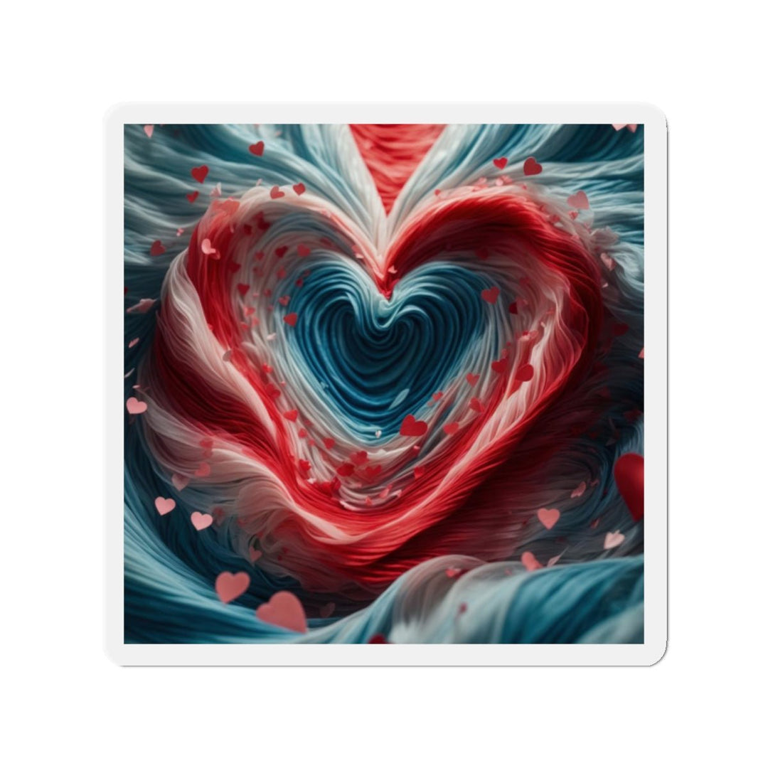 Swirling Heart Embrace - Die-cut Magnet - Home Decor - g(0D·IO) - 2" x 2" - Die-Cut - 1 pc