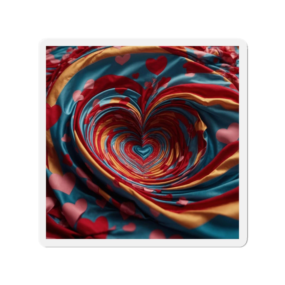 Swirling Heart Embrace - Die-cut Magnet - Home Decor - g(0D·IO) - 3" x 3" - Die-Cut - 1 pc