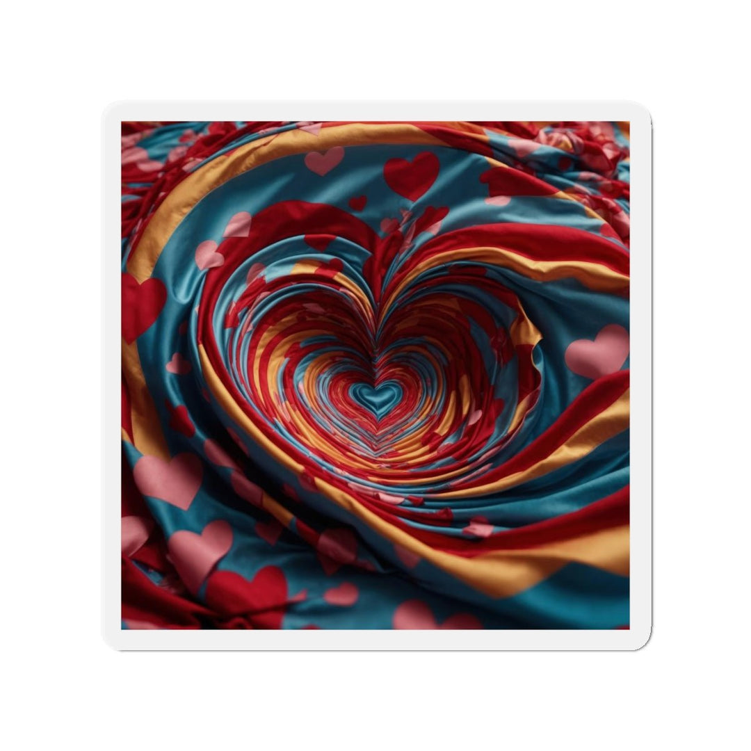 Swirling Heart Embrace - Die-cut Magnet - Home Decor - g(0D·IO) - 4" x 4" - Die-Cut - 1 pc