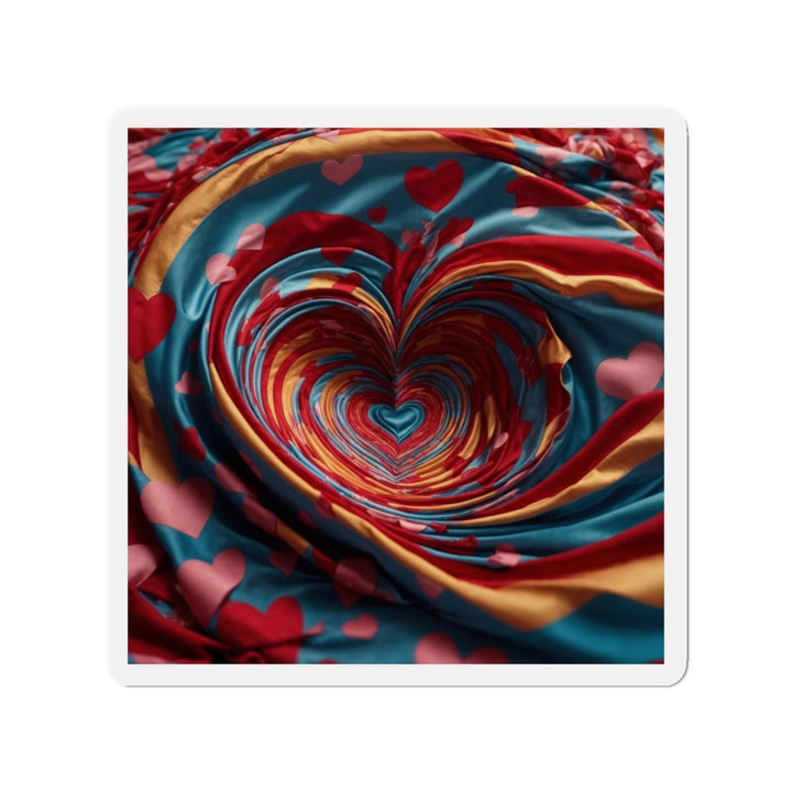 Swirling Heart Embrace - Die-cut Magnet - Home Decor - g(0D·IO) - 4" x 4" - Die-Cut - 1 pc