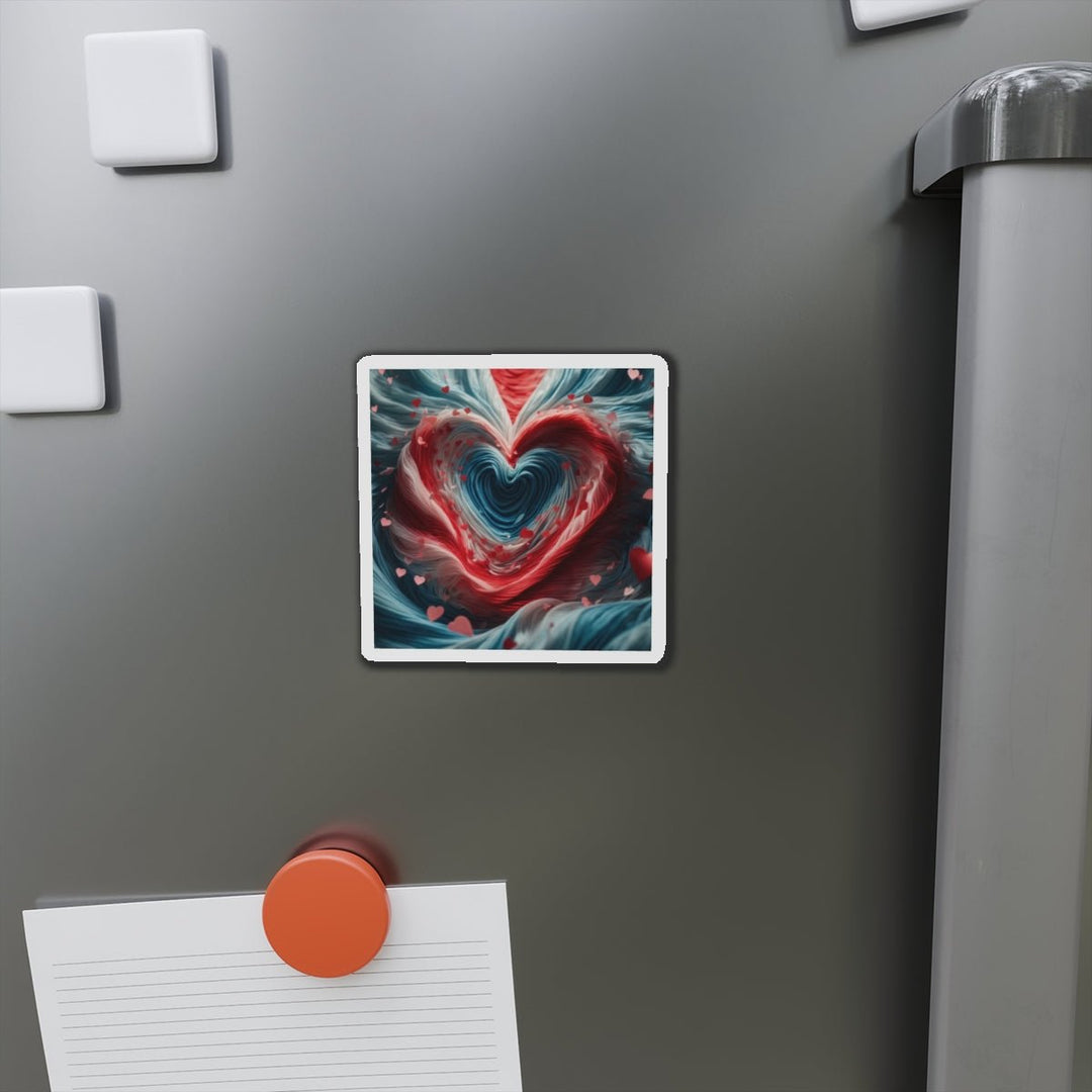 Swirling Heart Embrace - Die-cut Magnet - Home Decor - g(0D·IO) - 6 × 6" - Die-Cut - 1 pc