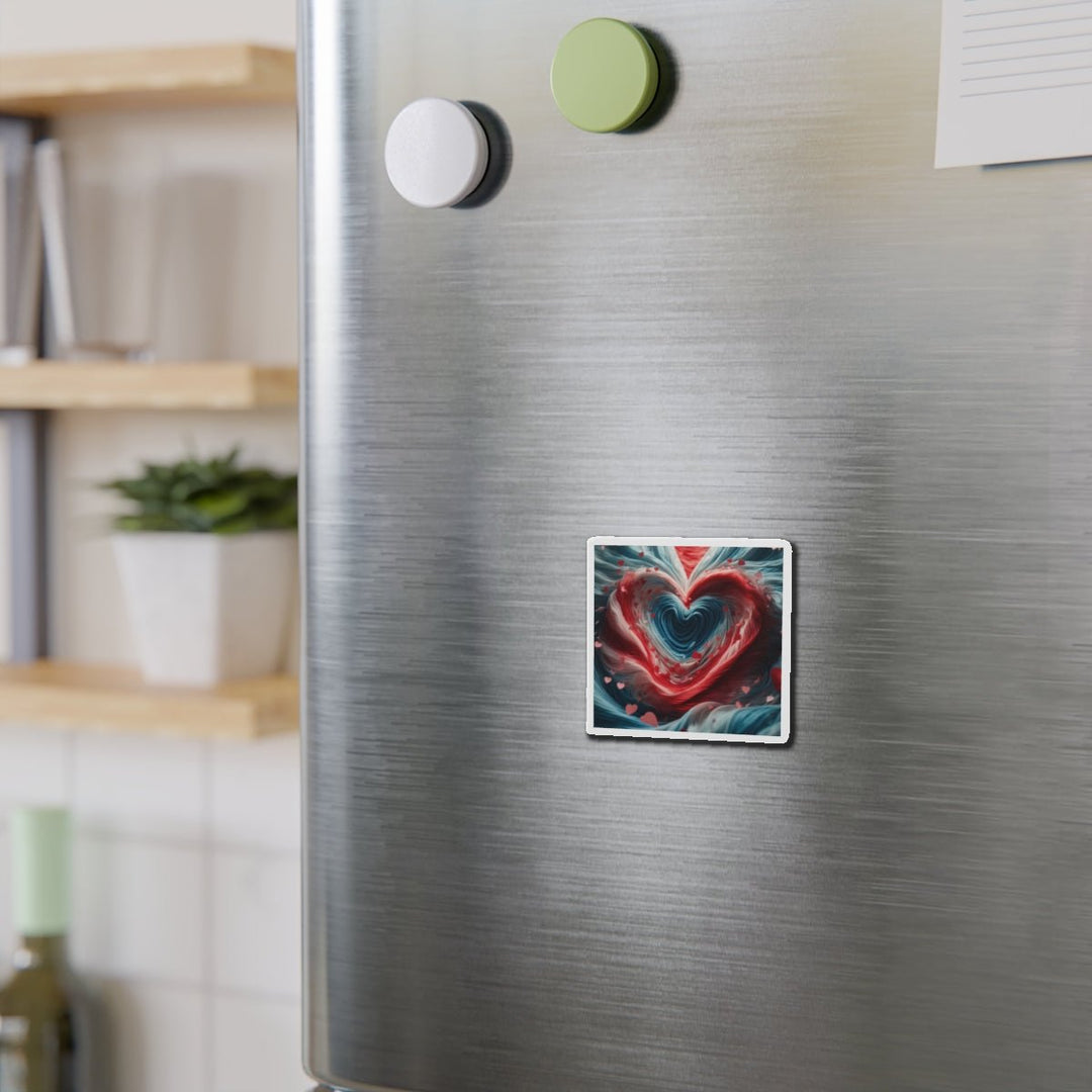 Swirling Heart Embrace - Die-cut Magnet - Home Decor - g(0D·IO) - 6 × 6" - Die-Cut - 1 pc