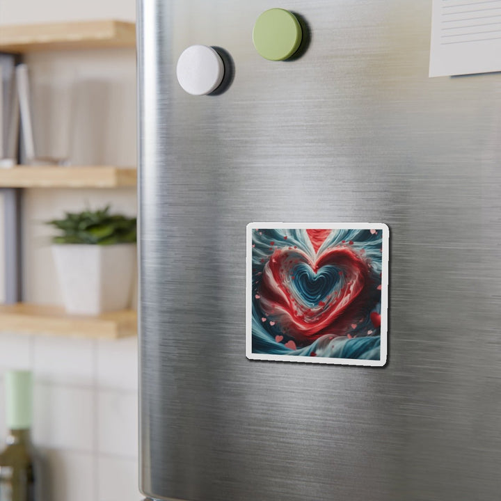 Swirling Heart Embrace - Die-cut Magnet - Home Decor - g(0D·IO) - 6 × 6" - Die-Cut - 1 pc