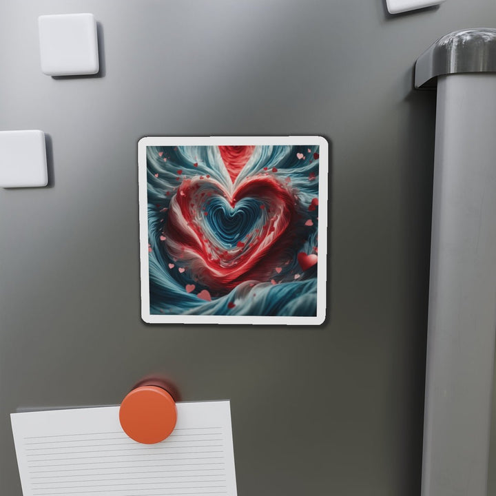 Swirling Heart Embrace - Die-cut Magnet - Home Decor - g(0D·IO) - 6 × 6" - Die-Cut - 1 pc