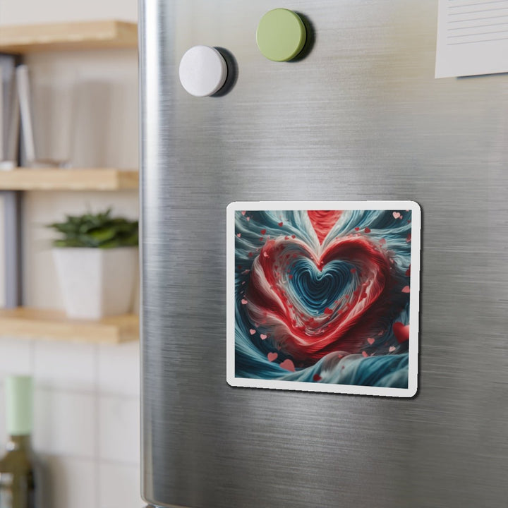 Swirling Heart Embrace - Die-cut Magnet - Home Decor - g(0D·IO) - 6 × 6" - Die-Cut - 1 pc