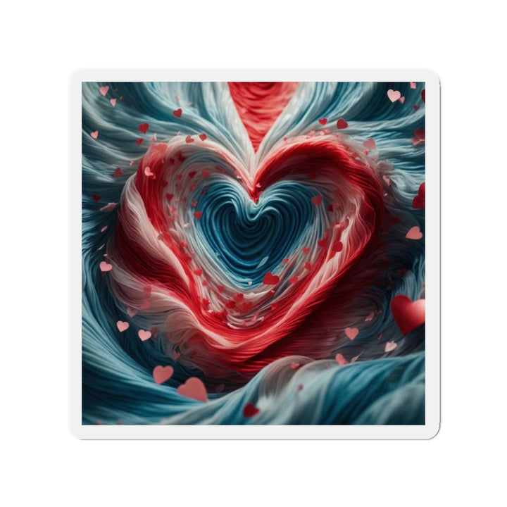 Swirling Heart Embrace - Die-cut Magnet - Home Decor - g(0D·IO) - 6 × 6" - Die-Cut - 1 pc