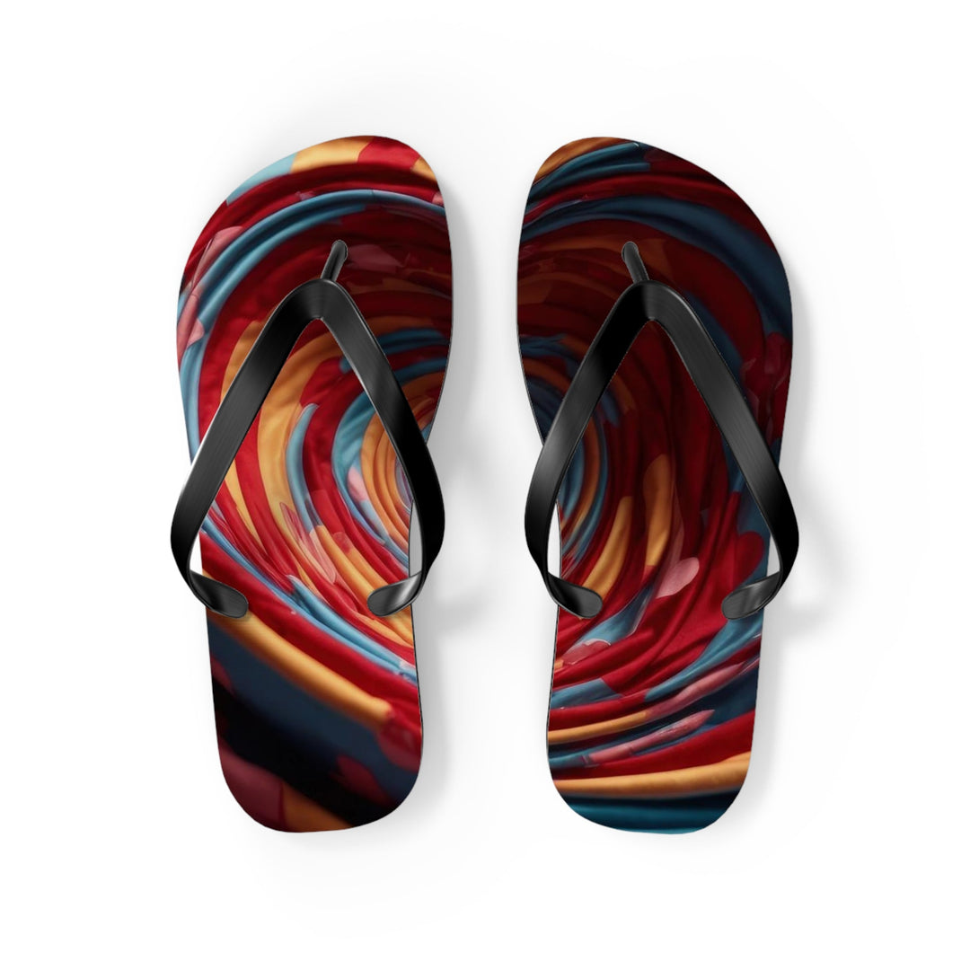 Swirling Heart Embrace - Flip Flops - Shoes - g(0D·IO) - M - Black sole -