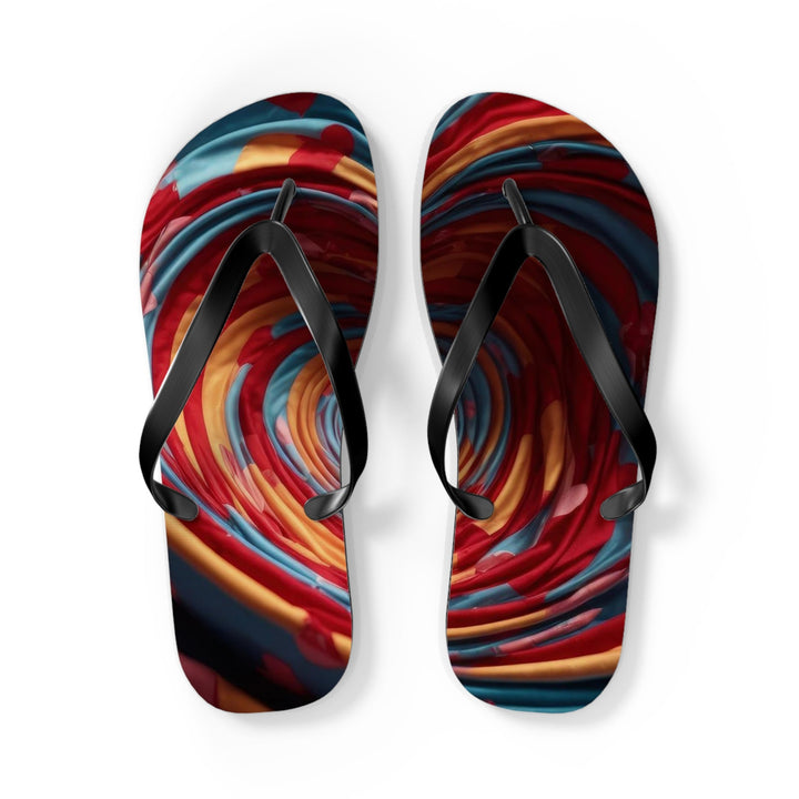 Swirling Heart Embrace - Flip Flops - Shoes - g(0D·IO) - L - Black sole -