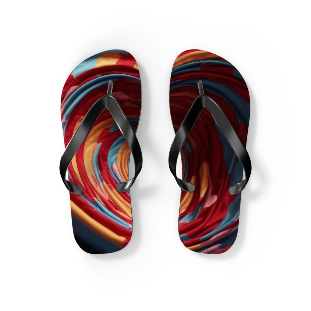 Swirling Heart Embrace - Flip Flops - Shoes - g(0D·IO) - S - Black sole -