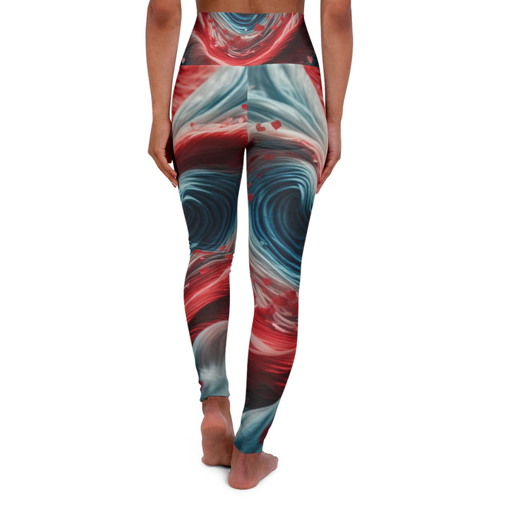 Swirling Heart Embrace - High Waisted AOP Yoga Leggings - All Over Prints - g(0D·IO) - XS - -