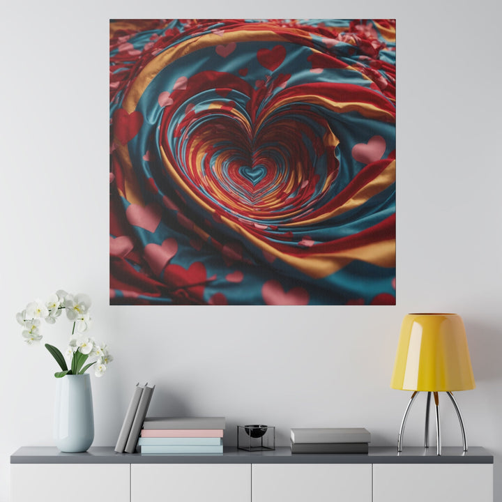 Swirling Heart Embrace - Matte Canvas - Canvas - g(0D·IO) - 32" x 32" (Square) - 0.75'' -