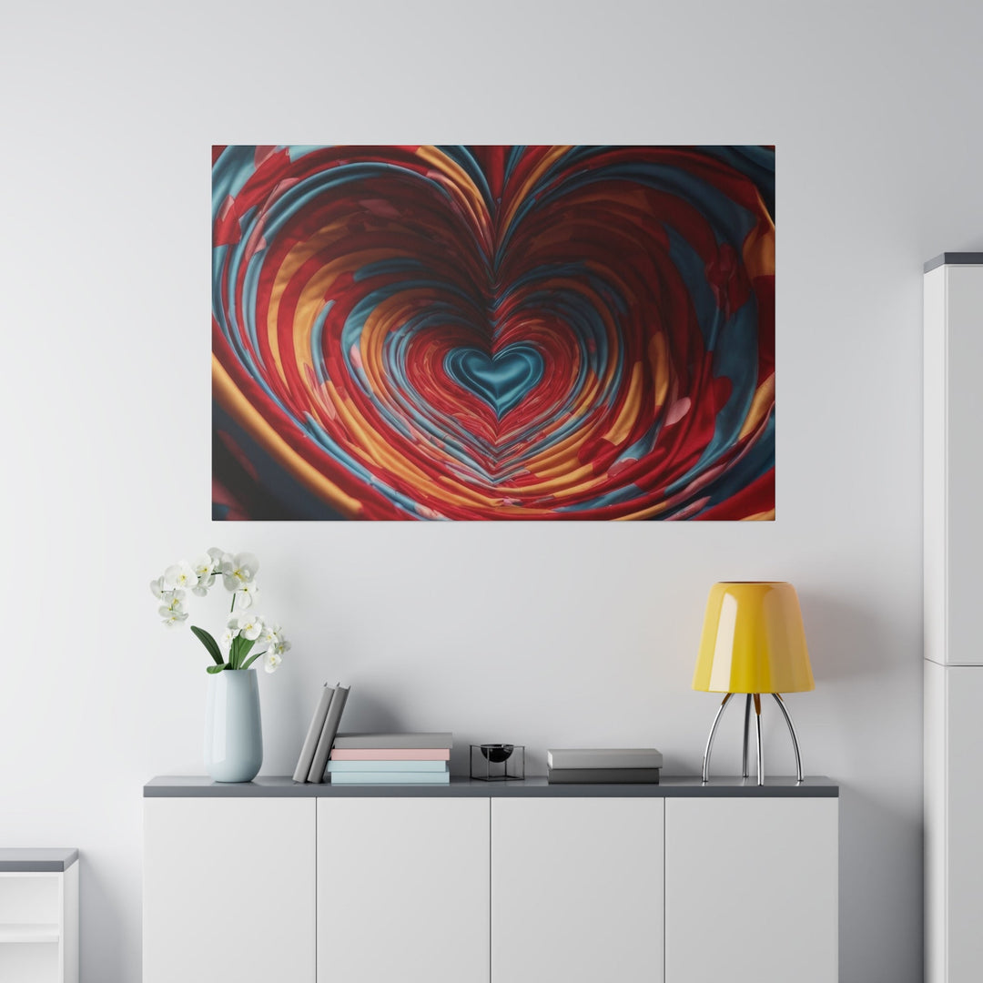 Swirling Heart Embrace - Matte Canvas - Canvas - g(0D·IO) - 32" x 32" (Square) - 0.75'' -