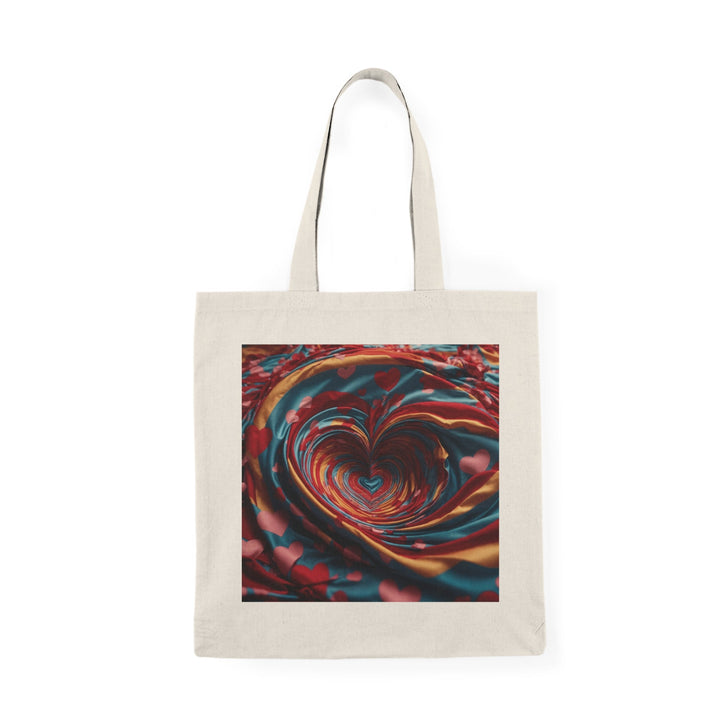 Swirling Heart Embrace - Natural Tote Bag - Bags - g(0D·IO) - 15" x 16" - Natural -