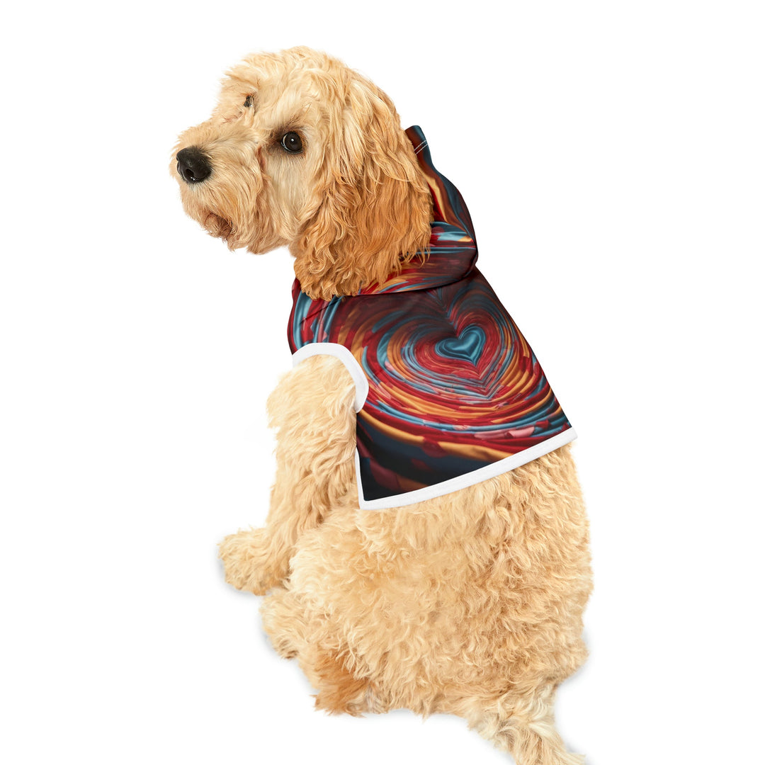 Swirling Heart Embrace - Pet Hoodie - Pets - g(0D·IO) - XXS - Black Rib -