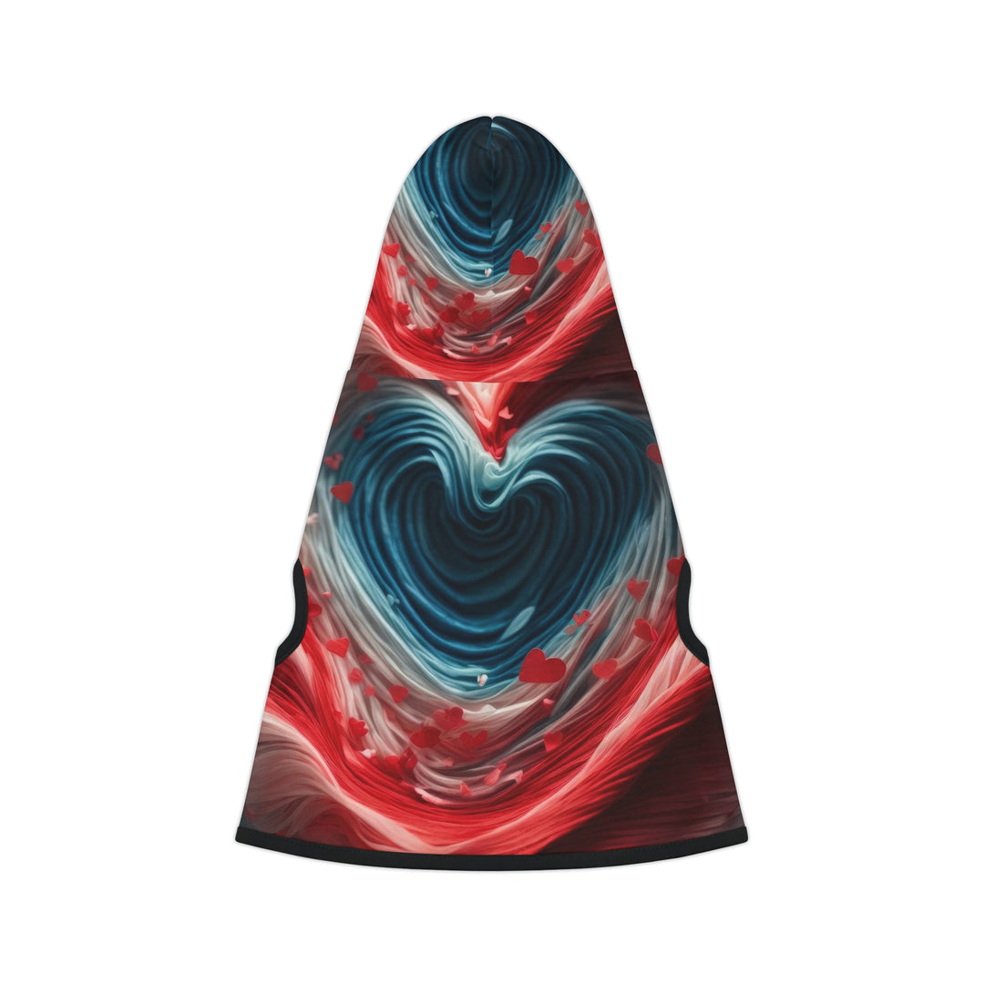 Swirling Heart Embrace - Pet Hoodie - Pets - g(0D·IO) - XXS - Black Rib -