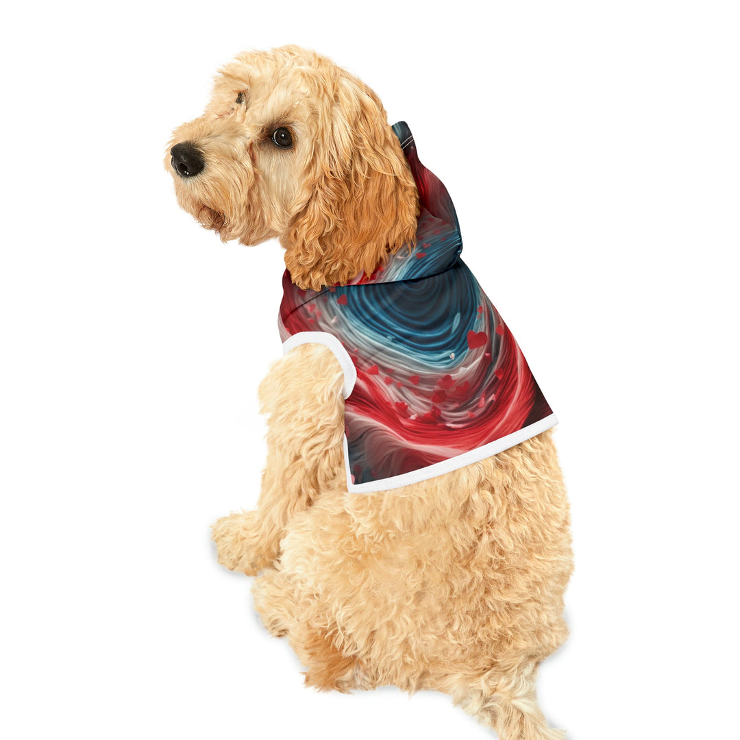 Swirling Heart Embrace - Pet Hoodie - Pets - g(0D·IO) - XXS - Black Rib -