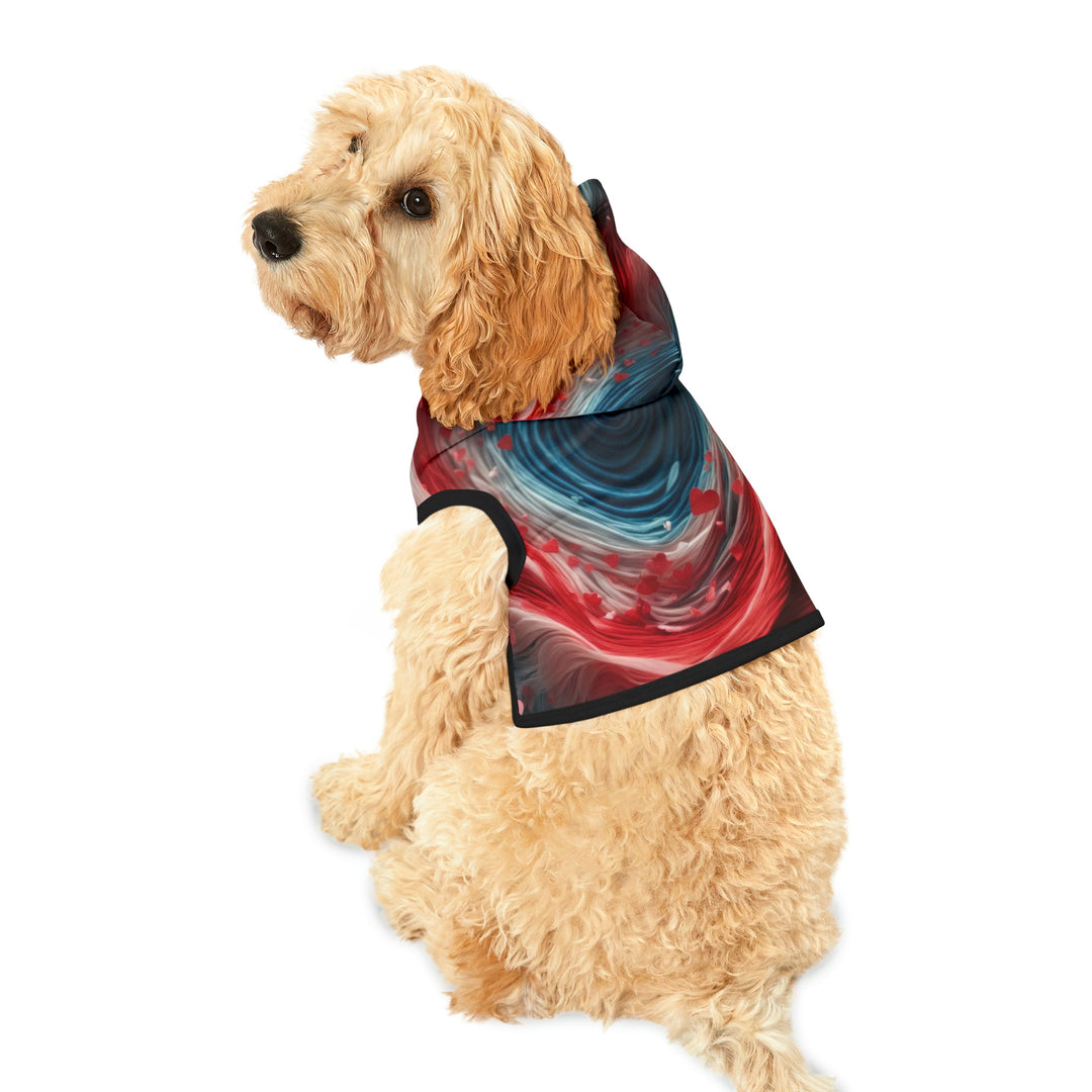 Swirling Heart Embrace - Pet Hoodie - Pets - g(0D·IO) - XXS - Black Rib -