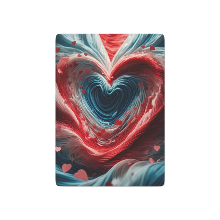 Swirling Heart Embrace - Poker Cards - Paper products - g(0D·IO) - 2.47" x 3.47" - White - Semi Glossy