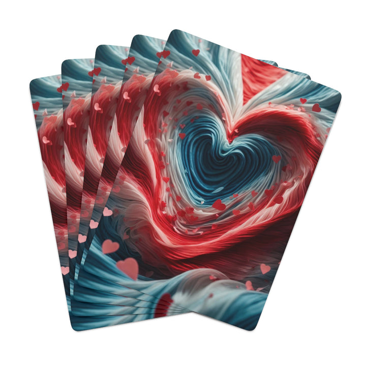 Swirling Heart Embrace - Poker Cards - Paper products - g(0D·IO) - 2.47" x 3.47" - White - Semi Glossy