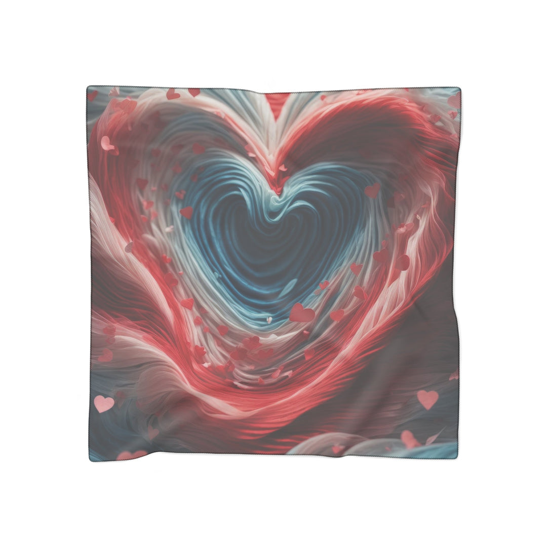 Swirling Heart Embrace - Poly Scarf - Accessories - g(0D·IO) - Poly voile - 50" × 50" -