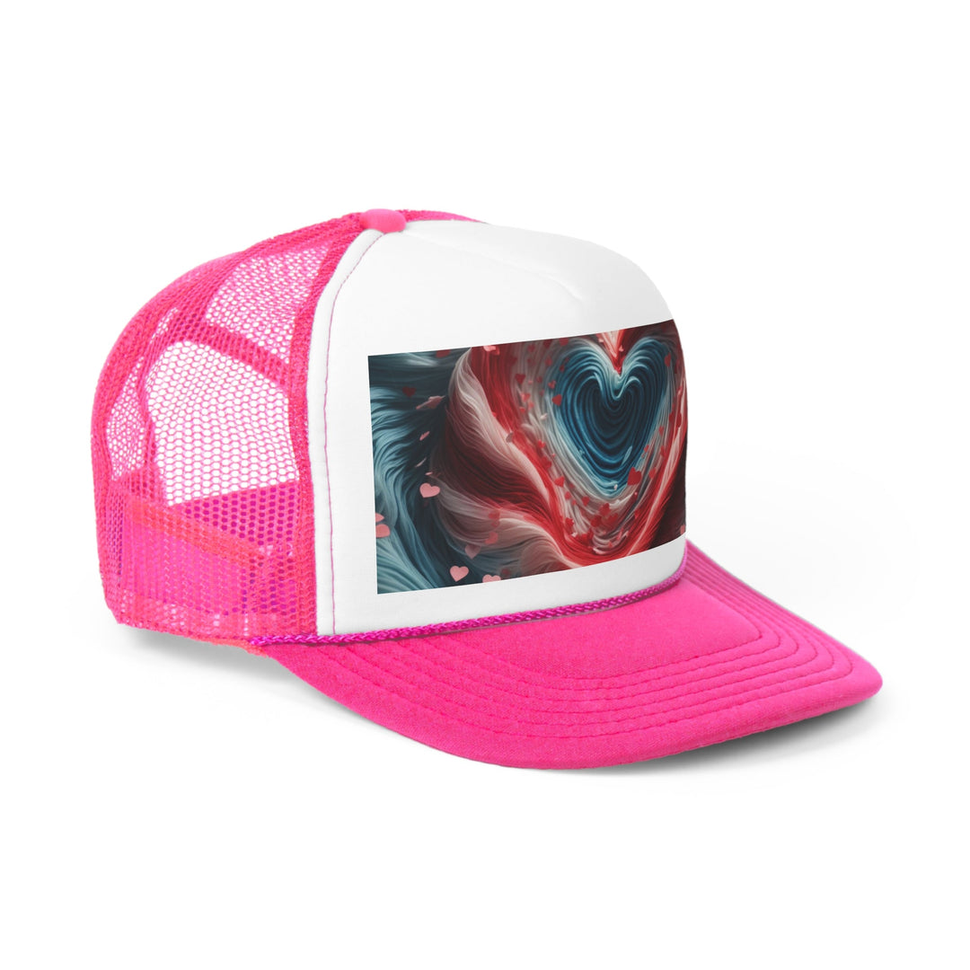 Swirling Heart Embrace - Trucker Hat - Hats - g(0D·IO) - Pink - One size -