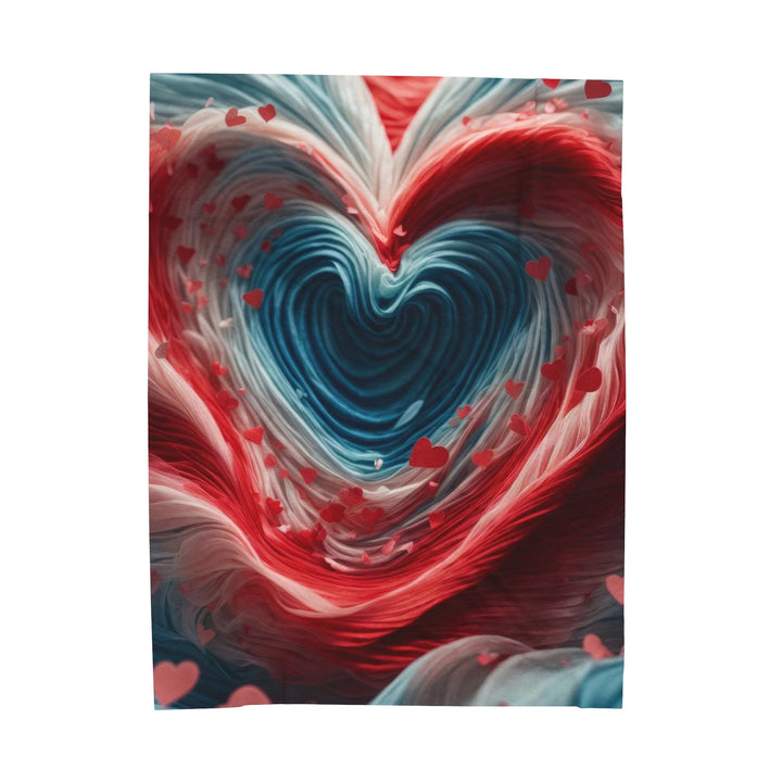 Swirling Heart Embrace - Velveteen Plush Blanket - All Over Prints - g(0D·IO) - 60" × 80" - -