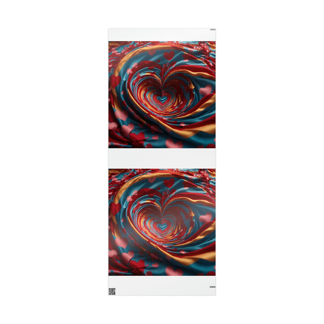 Swirling Heart Embrace - Wrapping Paper - Home Decor - g(0D·IO) - 30'' x 72'' - Glossy -