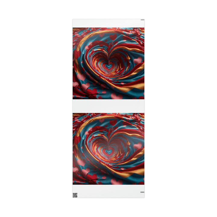 Swirling Heart Embrace - Wrapping Paper - Home Decor - g(0D·IO) - 30'' x 72'' - Glossy -