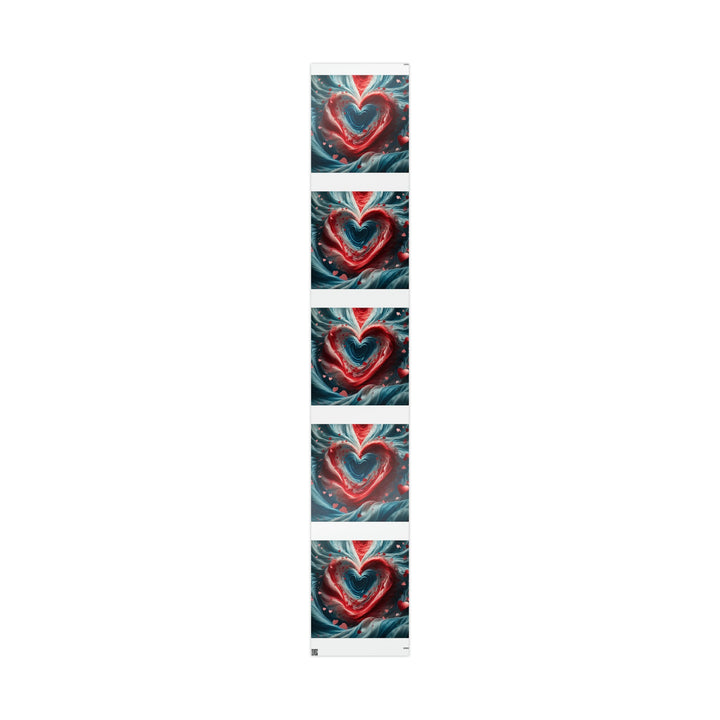 Swirling Heart Embrace - Wrapping Paper - Home Decor - g(0D·IO) - 30" x 180" - Glossy -