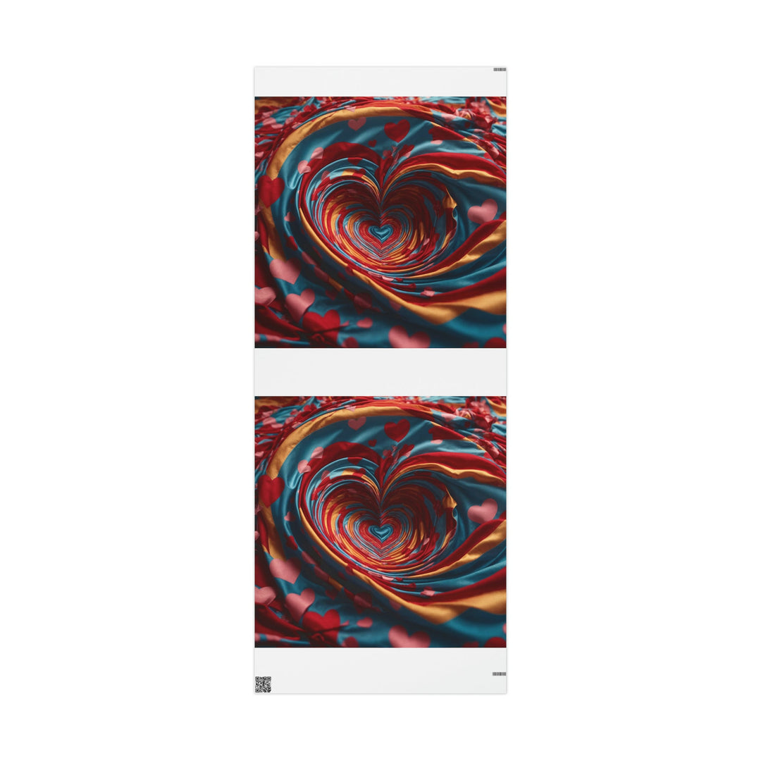 Swirling Heart Embrace - Wrapping Paper - Home Decor - g(0D·IO) - 30'' x 72'' - Matte -