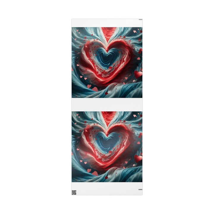 Swirling Heart Embrace - Wrapping Paper - Home Decor - g(0D·IO) - 30'' x 72'' - Glossy -