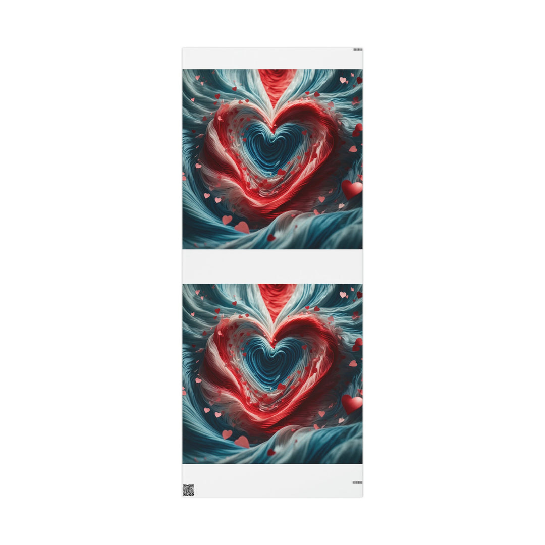 Swirling Heart Embrace - Wrapping Paper - Home Decor - g(0D·IO) - 30'' x 72'' - Matte -
