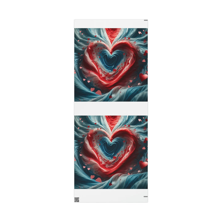 Swirling Heart Embrace - Wrapping Paper - Home Decor - g(0D·IO) - 30'' x 72'' - Matte -