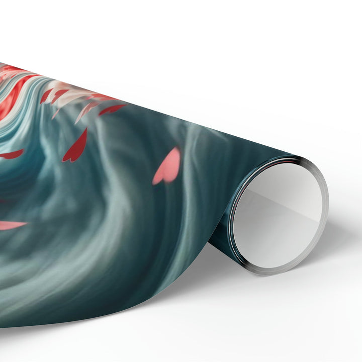 Swirling Heart Embrace - Wrapping Paper - Home Decor - g(0D·IO) - 30'' x 72'' - Matte -