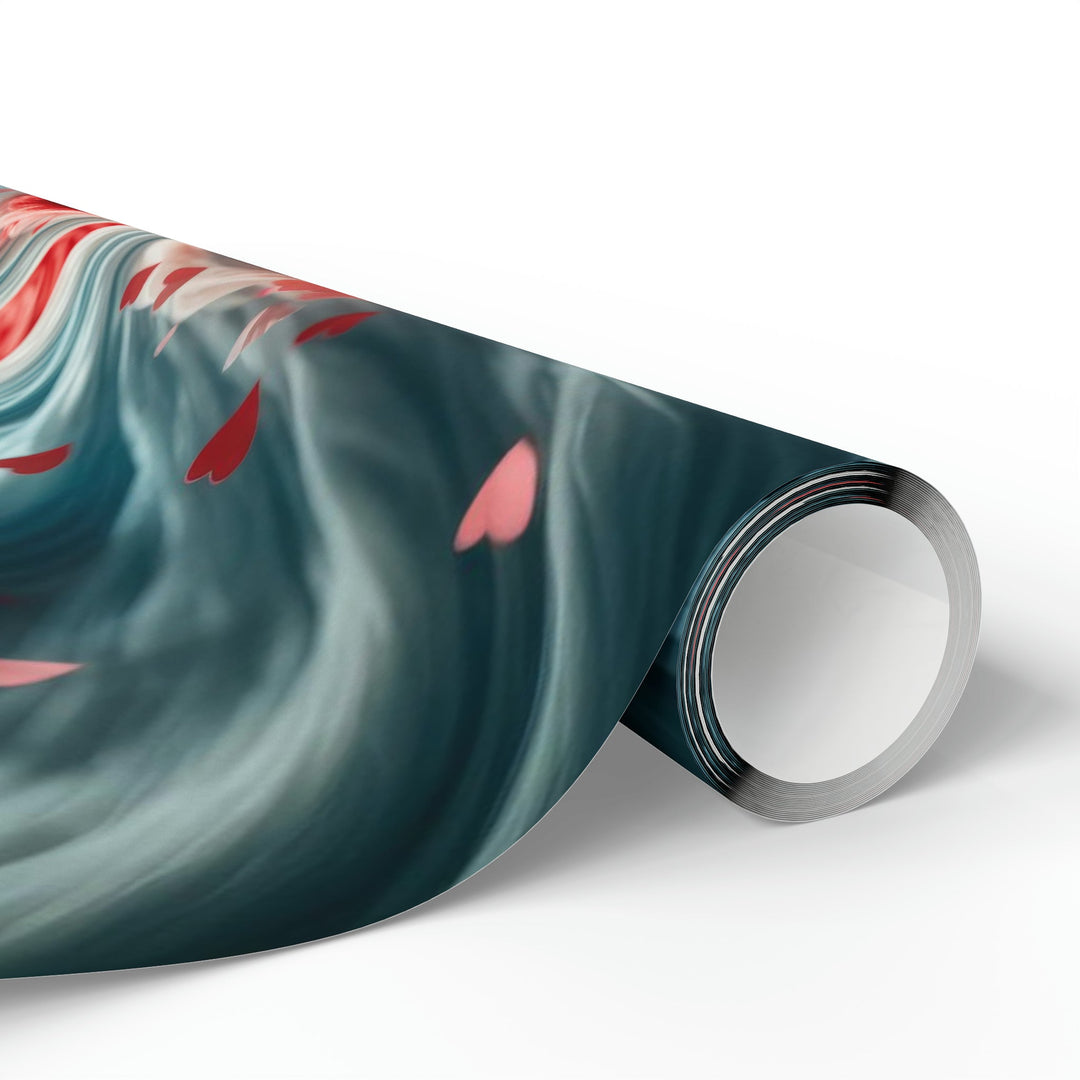 Swirling Heart Embrace - Wrapping Paper - Home Decor - g(0D·IO) - 30'' x 72'' - Matte -