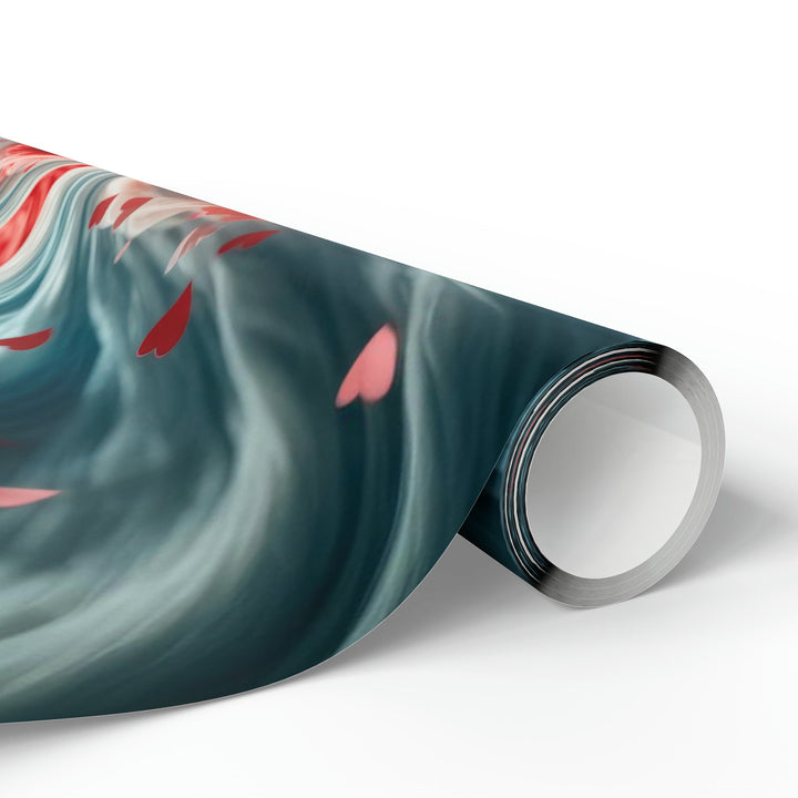 Swirling Heart Embrace - Wrapping Paper - Home Decor - g(0D·IO) - 30'' x 72'' - Matte -