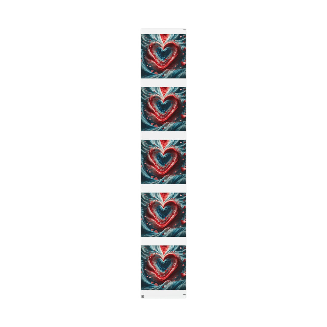 Swirling Heart Embrace - Wrapping Paper - Home Decor - g(0D·IO) - 30" x 180" - Matte -