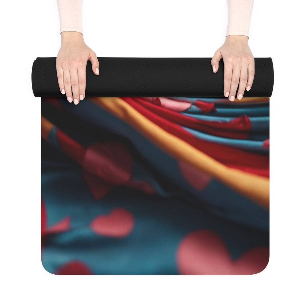Swirling Heart Embrace - Yoga Mat - Home Decor - g(0D·IO) - 24” x 68” - -