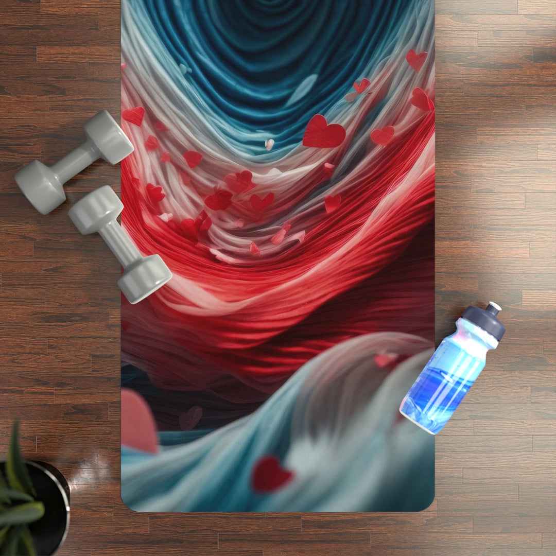 Swirling Heart Embrace - Yoga Mat - Home Decor - g(0D·IO) - 24” x 68” - -