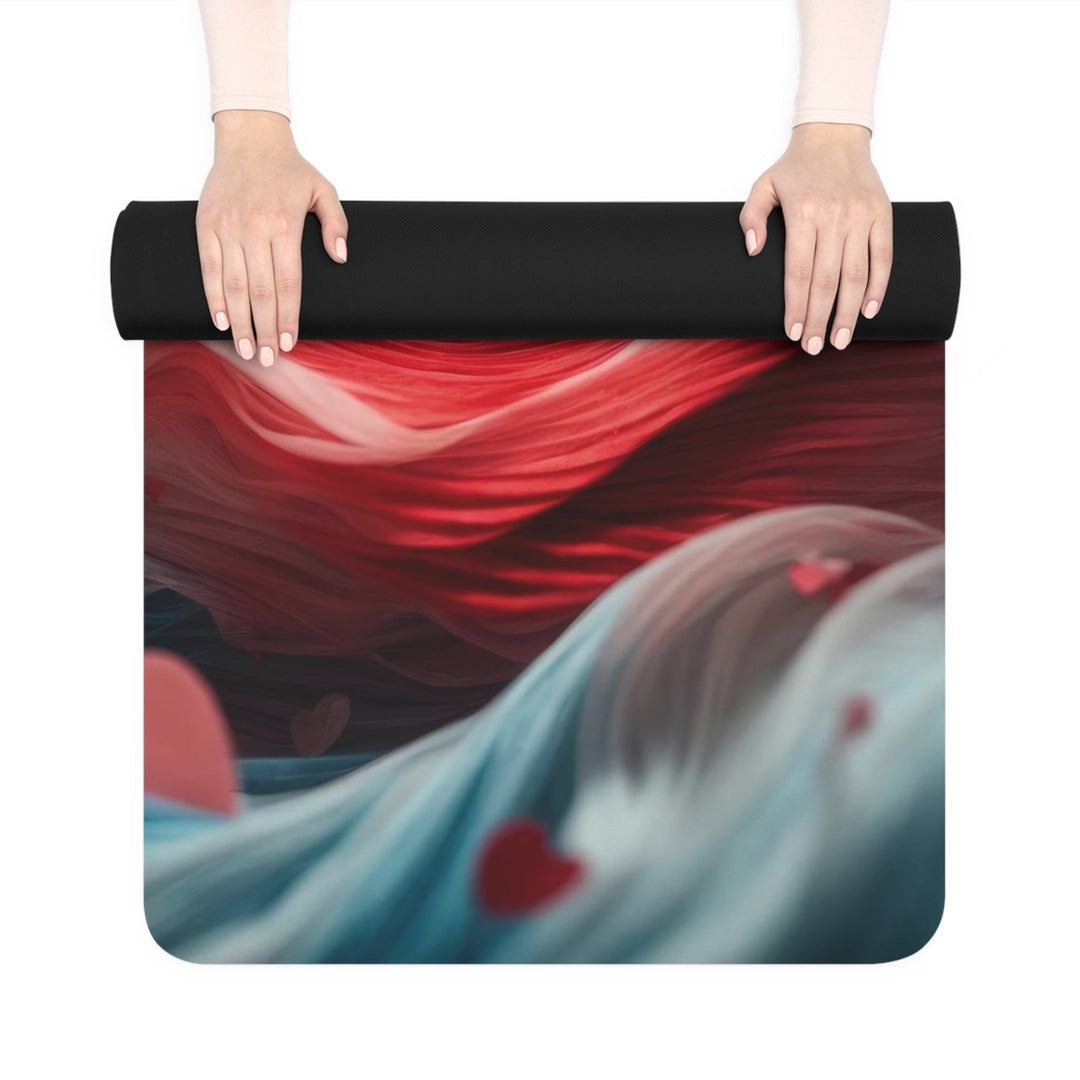 Swirling Heart Embrace - Yoga Mat - Home Decor - g(0D·IO) - 24” x 68” - -