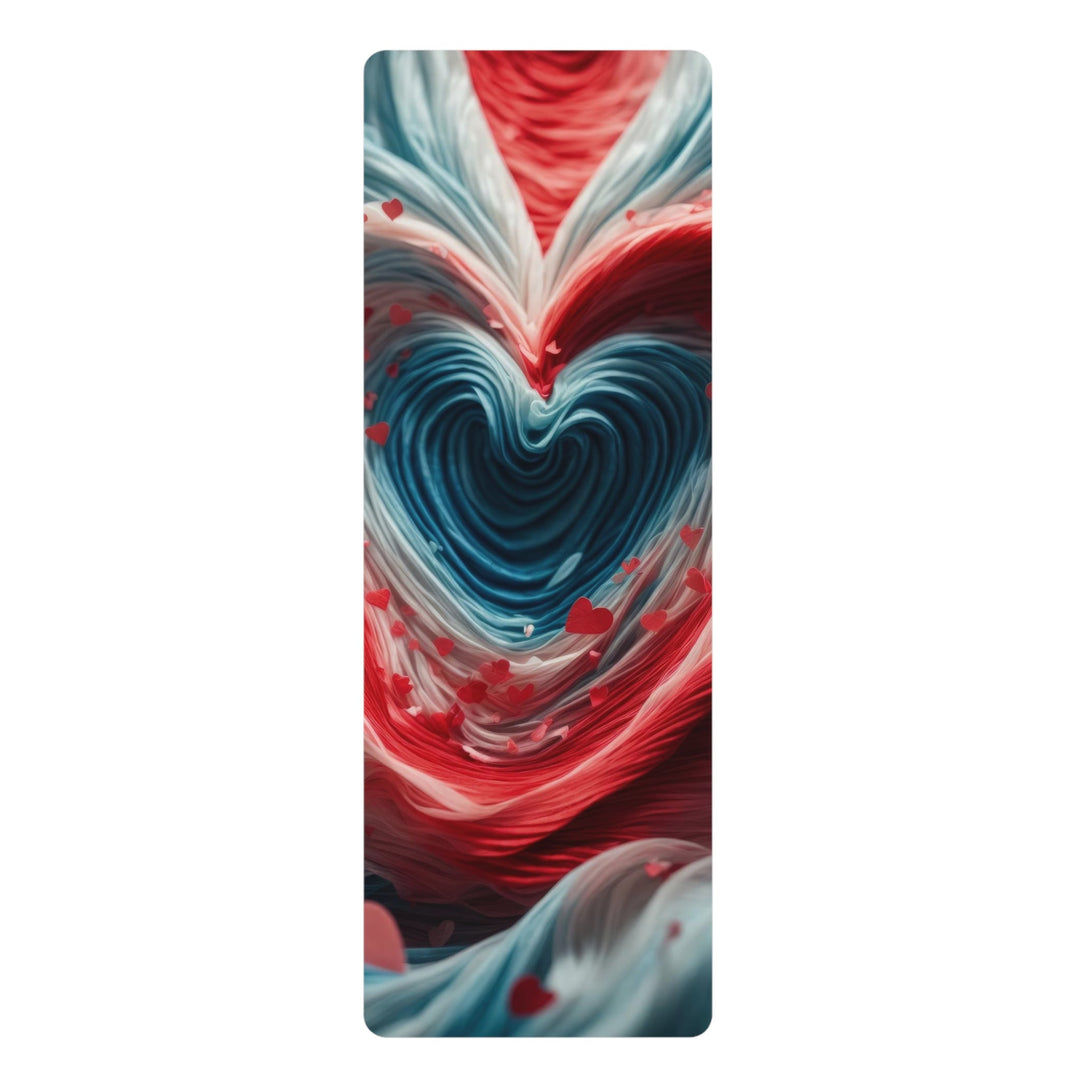 Swirling Heart Embrace - Yoga Mat - Home Decor - g(0D·IO) - 24” x 68” - -