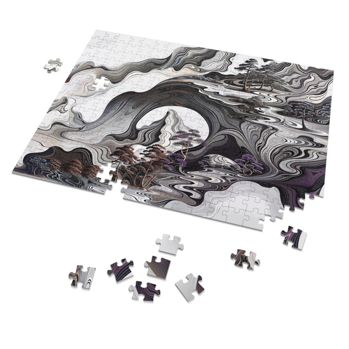 Swirling Monochrome Landscape - Jigsaw Puzzle (100, 252, 500, 1000 pieces) - Puzzle - g(0D·IO) - 29.25" × 19.75" (1000 pcs) - -