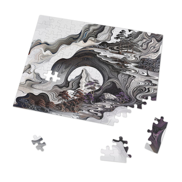 Swirling Monochrome Landscape - Jigsaw Puzzle (100, 252, 500, 1000 pieces) - Puzzle - g(0D·IO) - 29.25" × 19.75" (1000 pcs) - -