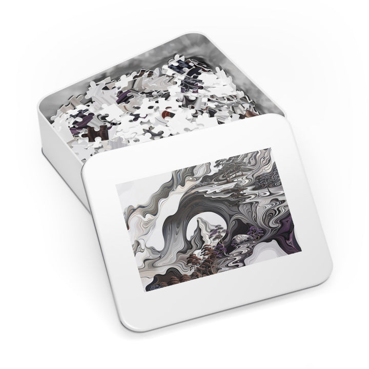 Swirling Monochrome Landscape - Jigsaw Puzzle (100, 252, 500, 1000 pieces) - Puzzle - g(0D·IO) - 29.25" × 19.75" (1000 pcs) - -