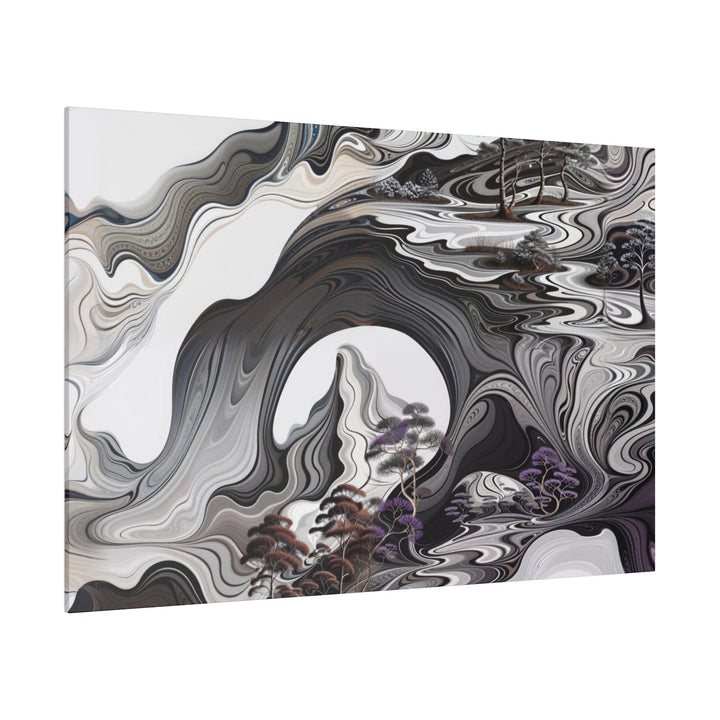 Swirling Monochrome Landscape - Matte Canvas - Canvas - g(0D·IO) - 32" x 32" (Square) - 0.75'' -