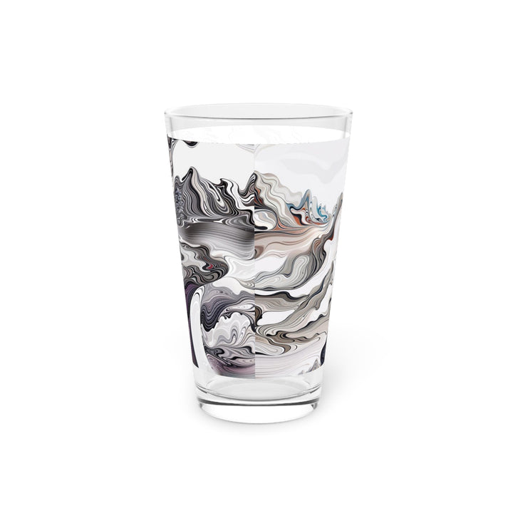 Swirling Monochrome Landscape - Pint Glass - Mug - g(0D·IO) - 16oz - -