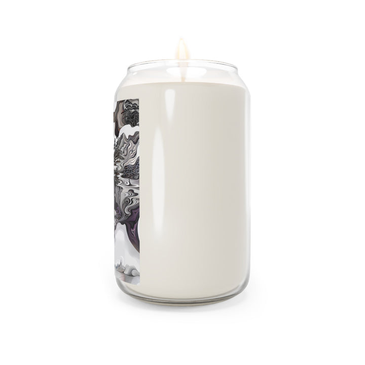 Swirling Monochrome Landscape - Scented Candle - Home Decor - g(0D·IO) - Vanilla Bean - 13.75oz -