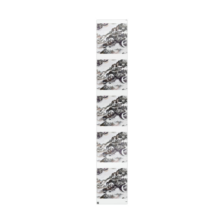 Swirling Monochrome Landscape - Wrapping Paper - Home Decor - g(0D·IO) - 30" x 180" - Glossy -