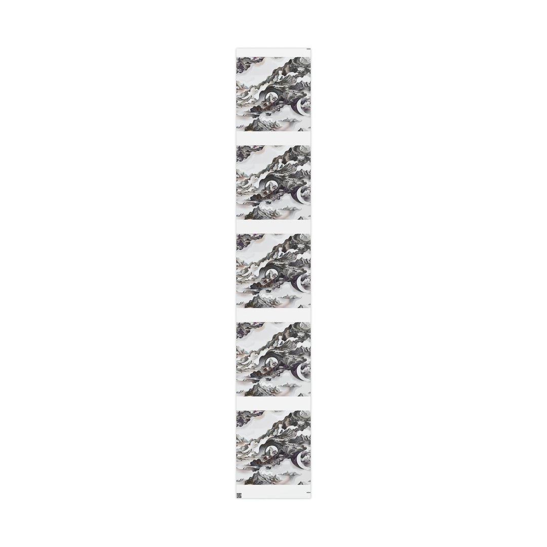 Swirling Monochrome Landscape - Wrapping Paper - Home Decor - g(0D·IO) - 30" x 180" - Matte -