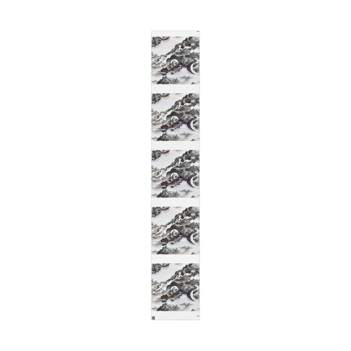 Swirling Monochrome Landscape - Wrapping Paper - Home Decor - g(0D·IO) - 30" x 180" - Matte -